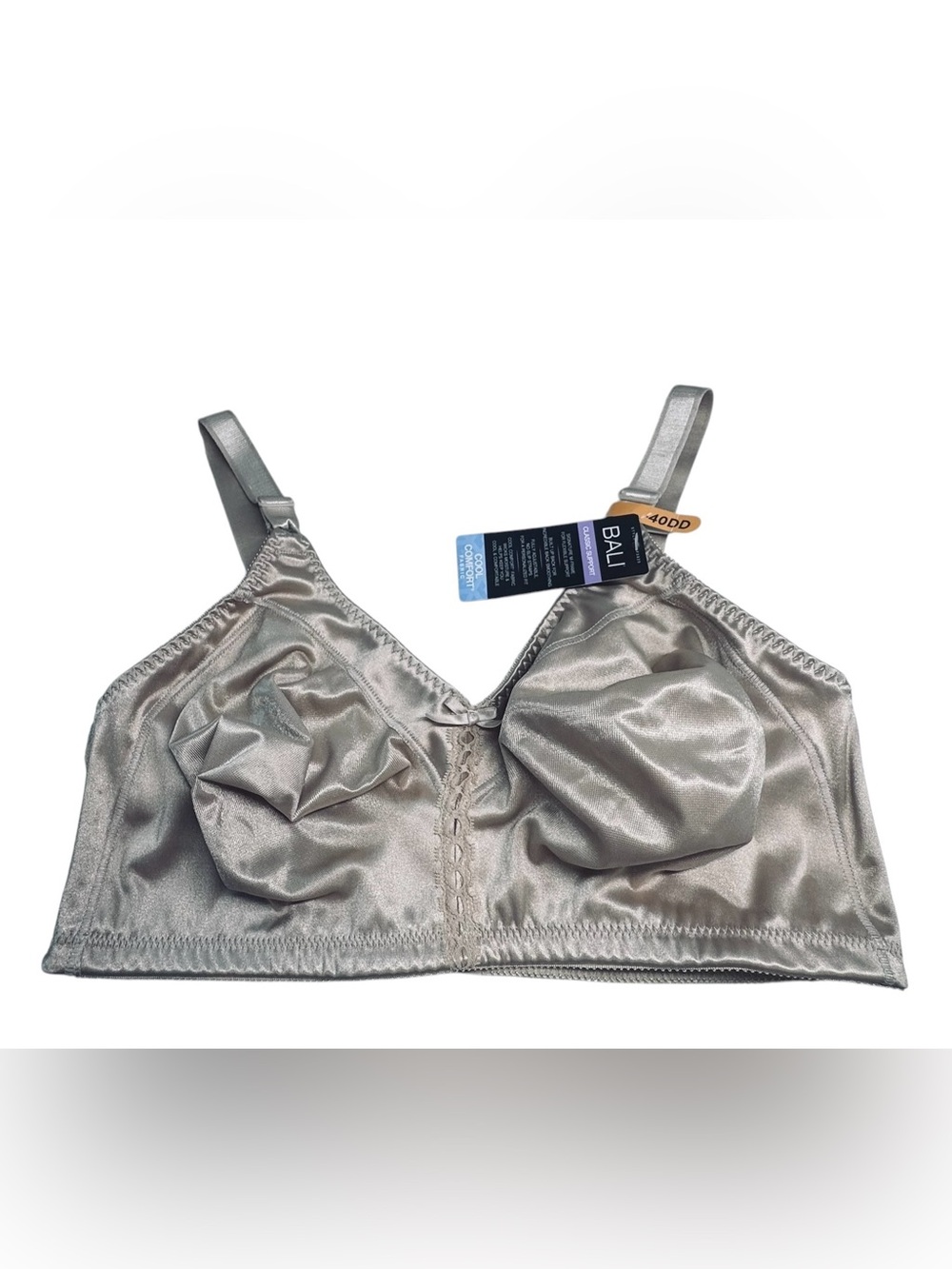 Double Support Cool Comfort Wirefree Bra | Nude XLO Satin 40DD | NWT